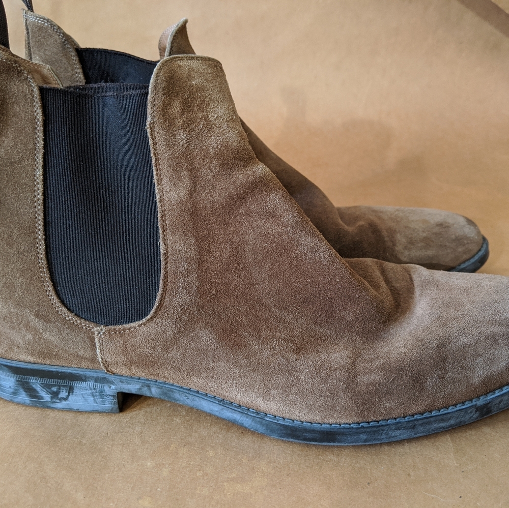 Scarosso men suede boots brown, 9.5
